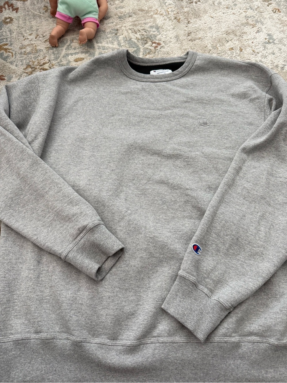 Champion Light Gray Crewneck Sweatshirt
